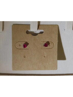 Sterling Silver Red Crystal Stud Earrings Set
